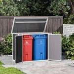 Large Double Wheelie Bin Garbage Storage Shed Outdoor Garden Tool Bicycle Shed