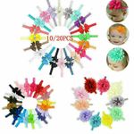 UK 10-20pcs Elastic Baby Headdress Kids Hair Band Girls Bow Newborn Headband