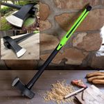 6lb Maul Axe Fibreglass Shaft Soft Grip Rubber Handle Log Splitting Tree Felling