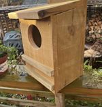Wooden Birdhouse Nesting Box Owl Design