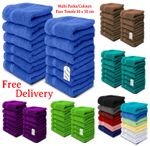Pack of 12 Face Cloth Flannels 100% Egyptian Cotton Soft Hand Wash Cloths Towels