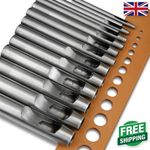 6Pcs Leather Hole Punch Set Hollow Round Carbon Steel Belt Eyelet Tool Kit