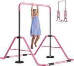 Adjustable Gymnastics Bars Horizontal Junior Kids Bar Home Gym Training Bar Pink