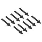 6 Set / 60 Pieces 2x1" Arrow Sticker Directional Arrow Sign Floor Decal Black