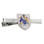 Personalised Family Name Crest Tie Clip Set