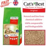 40L Cats Best Okoplus Highly Absorbent Original Clumping Cat Litter Mega Pack UK