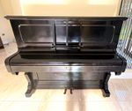 Vintage H. J. Klitz & Son Southampton Upright Piano, Black, Restoration Project