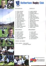 Rotherham RFU v Moseley ?? Team Sheet