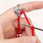 DIY Hand Sewing Thimble Finger Protector Metal Ring Craft Silvery Crochet (G11)*
