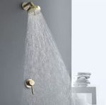 Brushed Brass / Gold Concealed Shower Head with Single Mixer *Next Day Delivery*