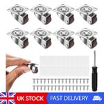 Set of 8 Swivel Castor Wheels for Trolley Wheels for Furniture Casters, 25mm