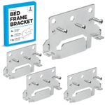 Impresa Bed Frame Bracket Kit 116791 - Rust-Resistant Iron Beam King, Silver