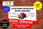 3mm Dibond composite Sign board Printed Full Colour Rigid  CUSTOM PRINTED