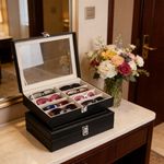 8 Grids Eyeglass Sunglasses Glasses Storage Case Display Shop Eyewear Box Unisex