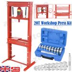 20 Ton Workshop Hydraulic Bench Press Garage Standing &10 Wheel Bearing Puller