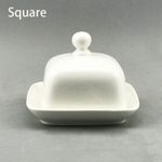 Porcelain Butter Dish with Lid Butter Keeper, Wide Perfect for East/West Butter
