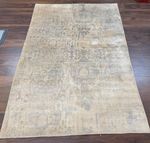 A FINE OLD HANDMADE TRADITIONAL ORIENTAL WOOL ON SILK  RUG(225 x 152 cm)+