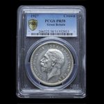 1927 George V Silver Proof Wreath Crown, PCGS PR58