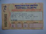 Ticket Stub - MANCHESTER UNITED V SHEFFIELD UNITED PREMIER LEAGUE - 1992-93