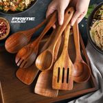 Premium Wood Kitchen Utensils Set | Non-Stick Cooking Spoons & Spatulas