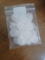 20pcs White Plastic Reduction Gears Teeth White Wheels Plastic Gears 15mm Dia.
