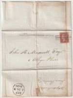 1856 EDINBURGH GRASSMARKET SCOTS LOCAL CANCELLATION THOS McLEAN MANURE CIRCULAR