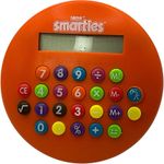 Vintage 1980s Nestlé Smarties Promo Calculator Orange Round Colourful Retro