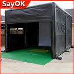 13x10FT Portable Inflatable Golf Simulator Enclosure Golf Training Cage w/Screen
