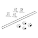 2 Pcs 450mm Linear Motion Rail Guide with 4 PCS SCS8UU Bearings SK8 Rail Support