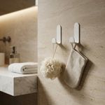 Hamton KUAS 3 Pack Self Adhesive Towel Hooks Metal Wall Hooks Kitchen Bathroom