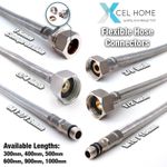 M10 M12 1/2" 3/4" 3/8" Compression Kitchen Basin Mixer Flexi Hose Tap Connector