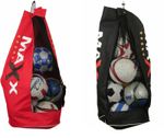 Maxx Heavy Duty Football Netball Rugby 8/10 Ball Carry Sack Holdall Gloves Bag F