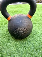 MIRAFIT 32kg Kettlebell Black/Orange Ergonomic Handle Gym & Weight Lifting