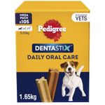 105 Pedigree Dentastix Daily Dental Sticks Dog Treats Small Dog Chews