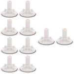 10Pcs Reusable Plastic Drain Plugs Kitchen Bathroom Sink Stopper White