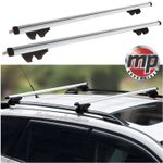 120cm Lockable Aluminium Car Roof Rack Rail Bars for Cars with Roof Rails Raised