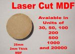 25mm Circle Round Bases in Laser Cut 2mm MDF wargames or hobby craft