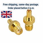 2x TS9 Male Plug To SMA Female RF Connector Adapter Gold Pack of 2 UK Seller 