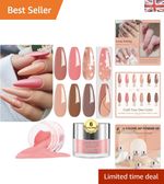 Luxury Dip Powder Nail Art Kit: 6 Shades, Matte Finish, No Curing Required