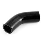 45 Degree Silicone Hose Elbow Bend 80mm Black Rubber Coolant Radiator Pipe