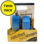 Ratchet Strap 5m x 50mm Heavy Duty 2 Ton Tie Down Cargo Trailer Truck 2 PACK