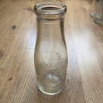 Vintage Quart Milk Bottle Manchester Glass Burgess Dairy LTD Dependable Scarce