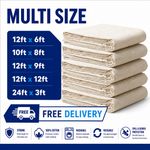 Cotton Dust Sheet Heavy Duty Decorators Floor Furniture Protection Multi Size