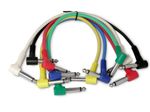 6 Mono Right Angled Jack Patch cables. Guitar effects FX Pedal Leads Studio cord