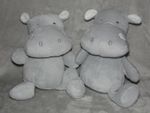 Boots grey hippo soft toy TWO grey comforter Mini Club 
