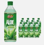 Just Drink Aloe Vera Drink, Original Flavour with Aloe Pulp, 500ml, Pack of 12