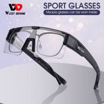 WEST BIKING Photochromic Myopia Dedicated Fit Over Cycling Sunglasses Goggles