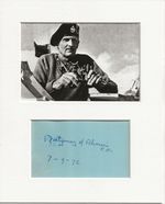Bernard Montgomery viscount montgomery of alamein signed autograph UACC RD COA
