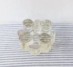 Retro Mid Century Heavy Clear Glass Round Candle Holder Pot Warmer For Tea Light
