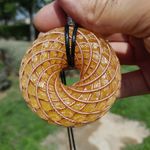 Handmade Rodin Torus Coil Pendant with Citrine – Sacred Geometry Abundance -62mm